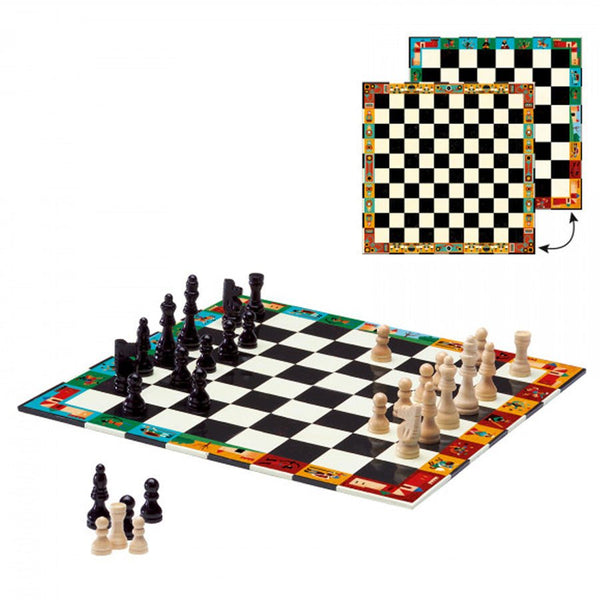 Spilkuffert med Skak og Dam