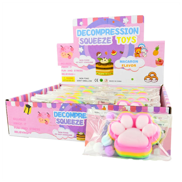 Squishy Katzenpfote in Regenbogenfarben