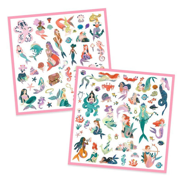Sticker mit Meerjungfrau mit Metallic-Effekt