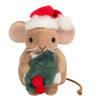 Weihnachtsmaus mit Stechpalme (11 cm)