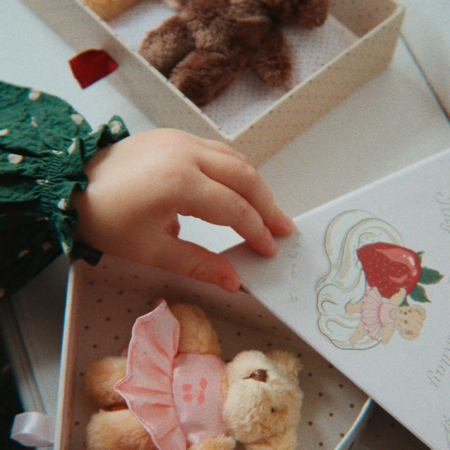 Tiny Teddy beste Freunde in Green Stripe