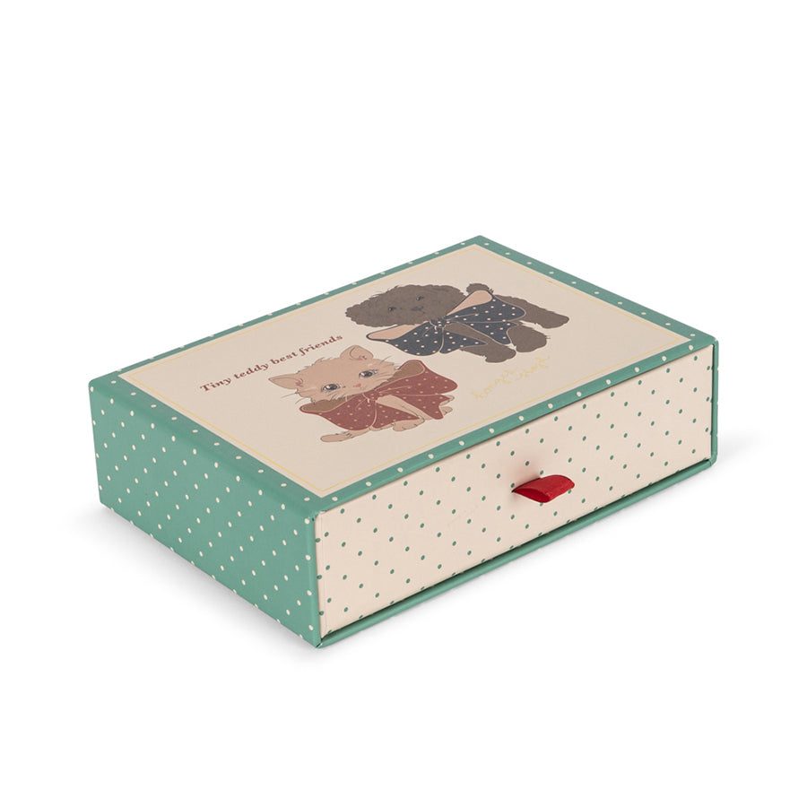 Tiny Teddy beste Freunde in Green Stripe