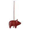 Holzanhänger rotes Schwein