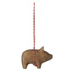 Holzanhänger Schwein, natur