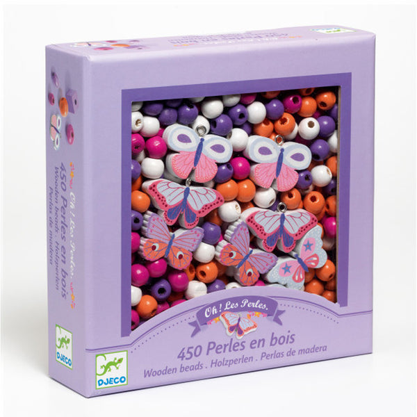 Træperler med Sommerfugle