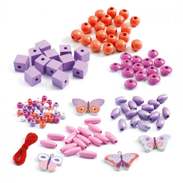 Træperler med Sommerfugle