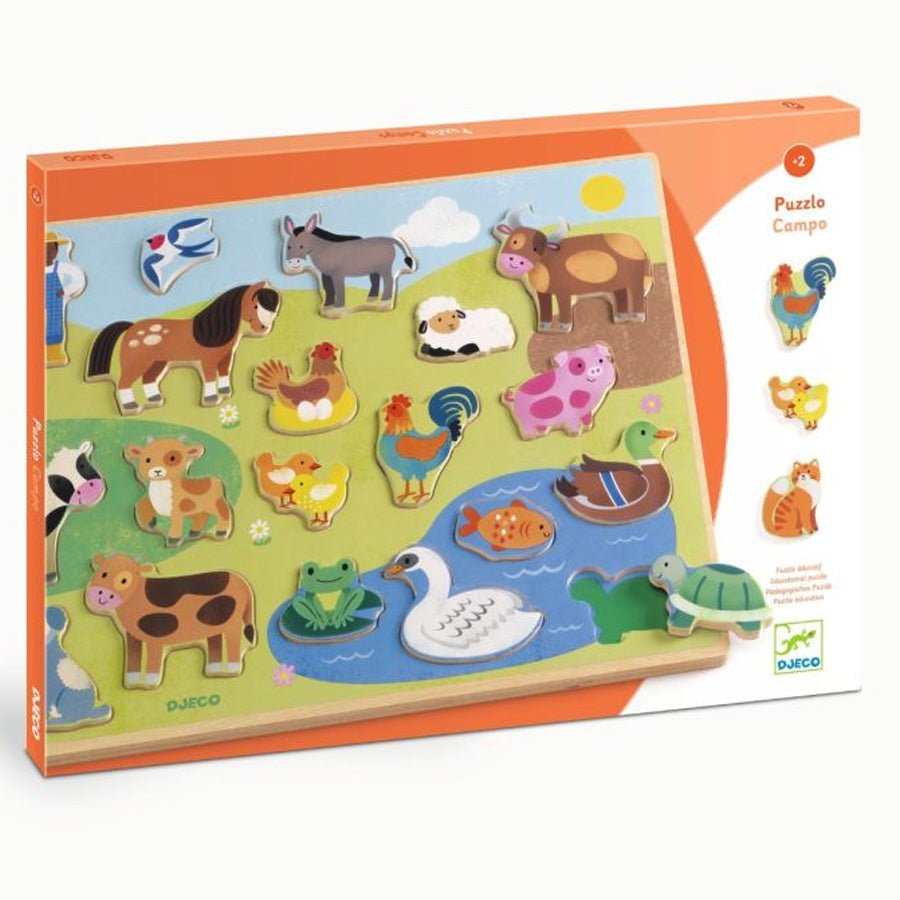 Træpuslespil med Bondegården