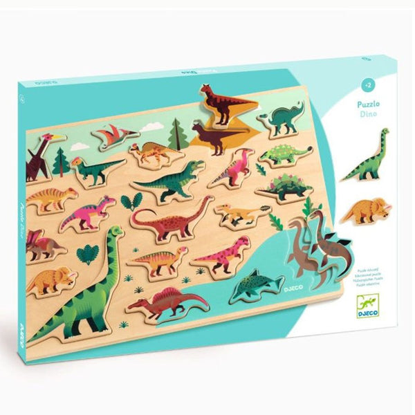 Holzpuzzle mit Dinosauriern