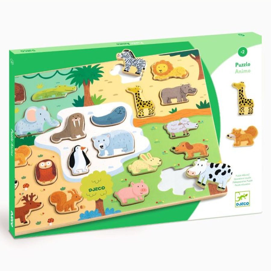 Træpuslespil med Dyr