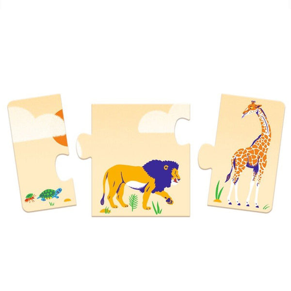 Lærepuslespil med Stor og Lille