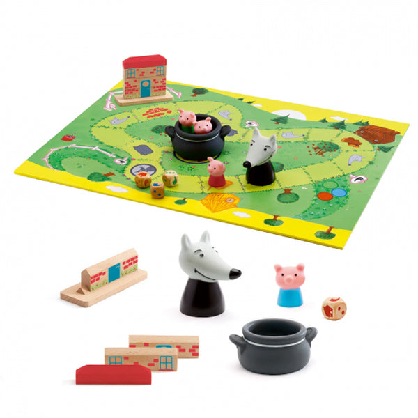 Djeco Spiel, Wolf und die 3 kleinen Ferkel