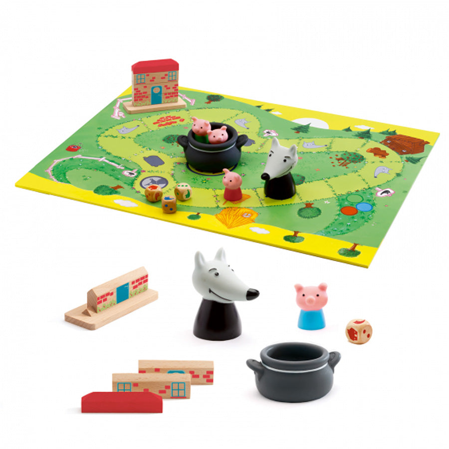 Djeco Spiel, Wolf und die 3 kleinen Ferkel