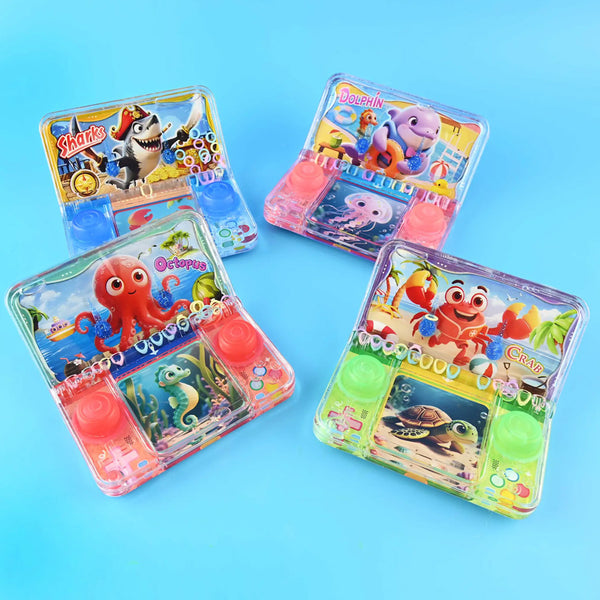 Wasserspiel mit Meeresbewohnern in verschiedenen Modellen