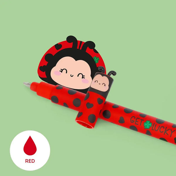 Viskbar Gel Pen Rød Ladybug