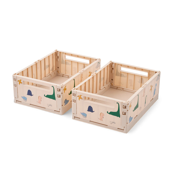 Weston 2-Pak Opbevaringsboks i Dino Roar/Sandy (Medium)