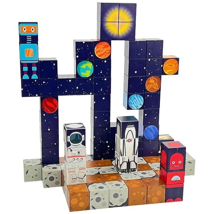 Magnetiske Byggeklodser Rummet fra Toys by Tildas