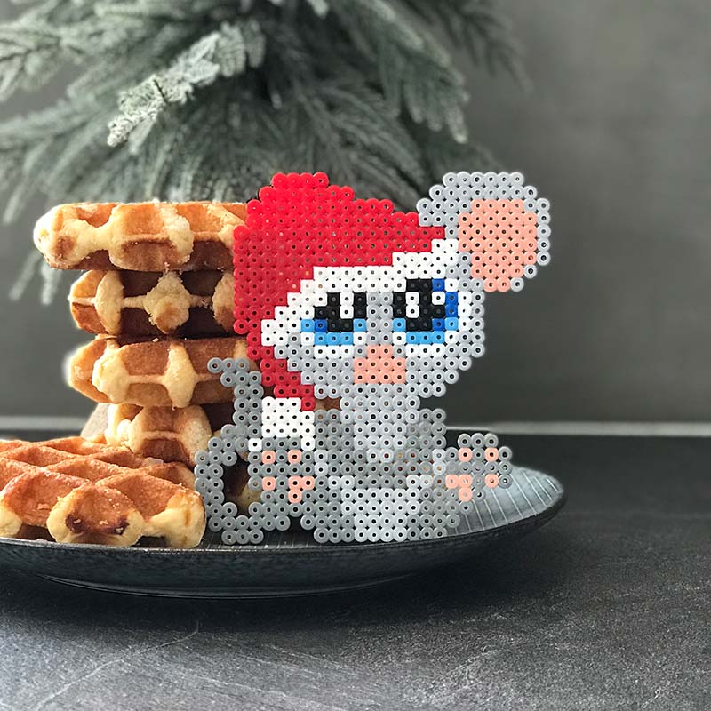 Weihnachtsmaus – Anja Takacs Perlenmuster