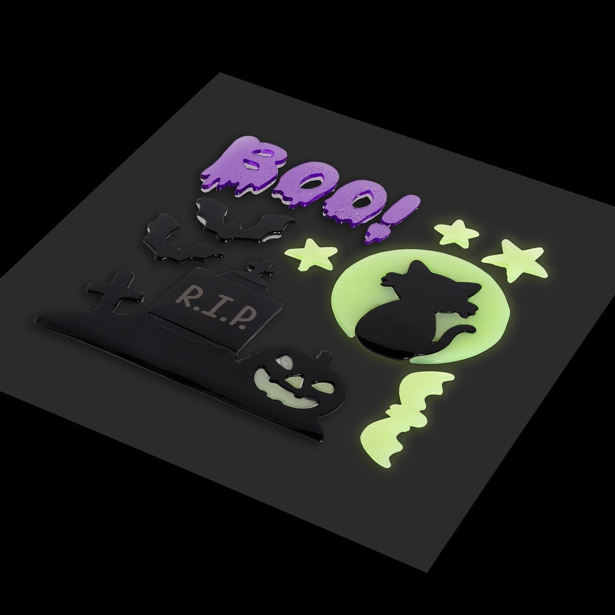 Selvlysende Halloween Gel Stickers fra Legami