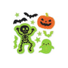 Leuchtende Halloween-Gel-Sticker mit Skelett